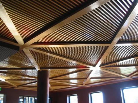Wine Bar - Timber Slat Ceiling