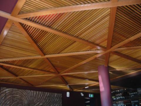 Wine Bar - Timber Slat Ceiling