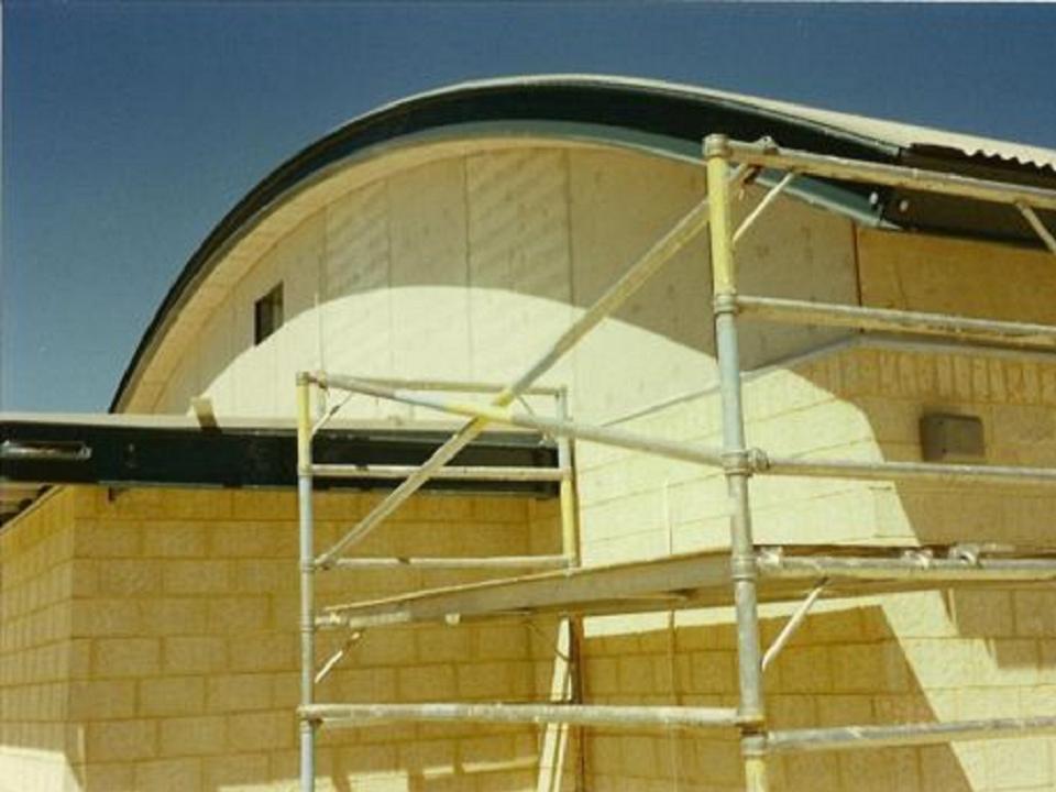 Compressed Fibre Cement Fascias and Laser Cut Steel Ceilings
